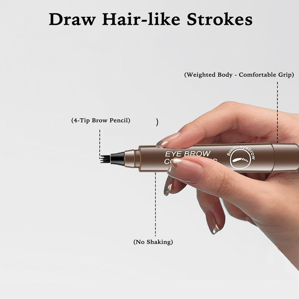 4-Tip Eyebrow Contouring Pen – Dark Brown