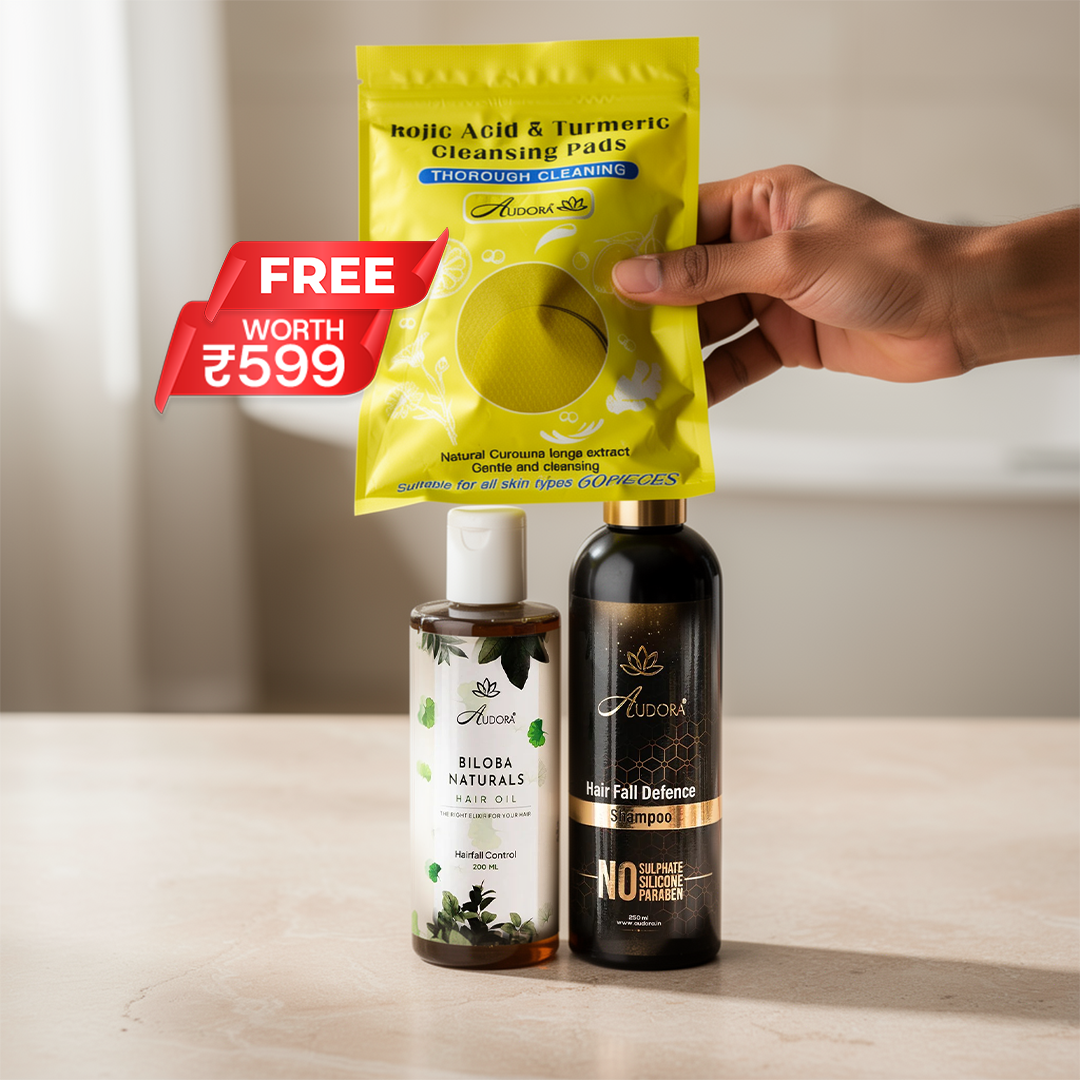 Hair Fall Control Kit - Oil + Shampoo +FREE KOJIC ACID FACE PADS